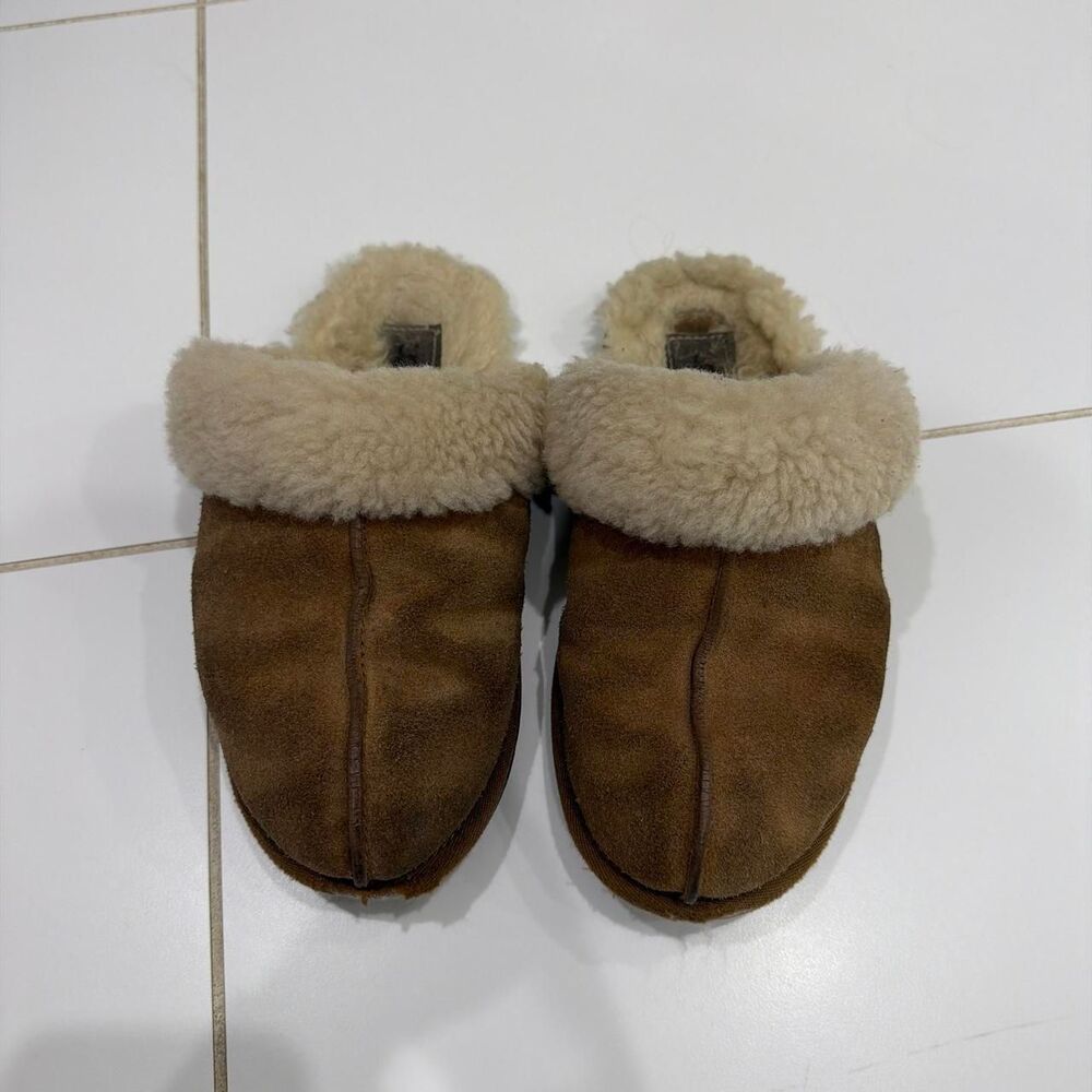 ugg scuffette ii chestnut suede slippers